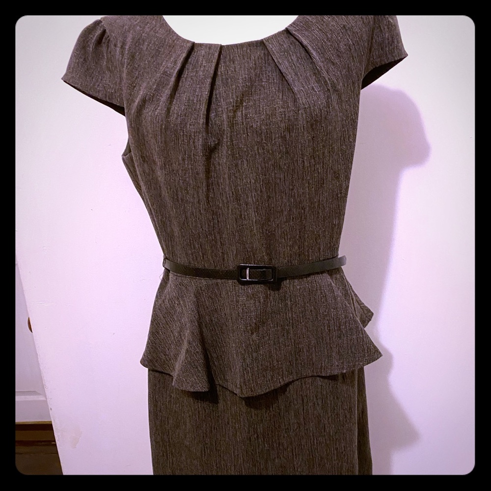 Cute gray belted dress